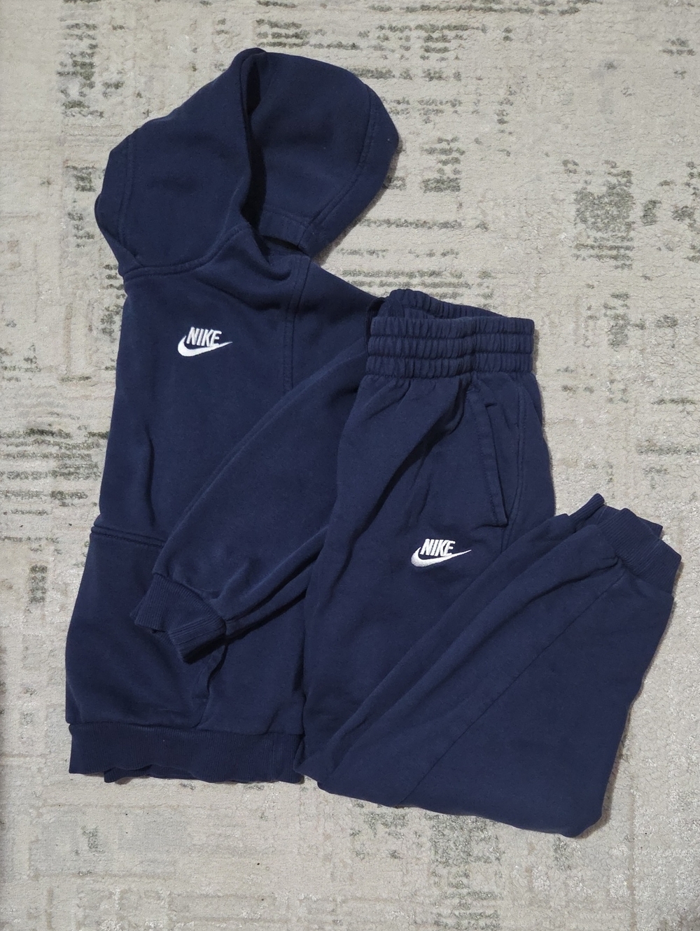 Nike Kids Navy Blue Hoodie and Joggers Set